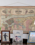 Manhattan Vintage Map Scroll