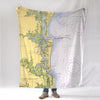 Amelia Island, FL.Nautical Chart Blanket