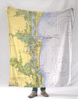 Amelia Island, FL.Nautical Chart Blanket