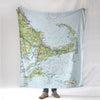 Cape Cod and the Islands, bright topo map Blanket