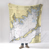 Buzzards Bay with Cuttyhunk, MA Nautical Chart Blanket