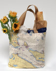 Mackinac Island, MI Nautical Chart Tote