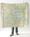 lake ozarks topo map blanket