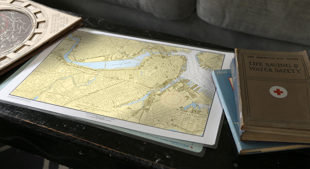 Boston & Brookline Urban Chart Placemat