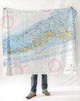Key West, FL Nautical Chart Blanket