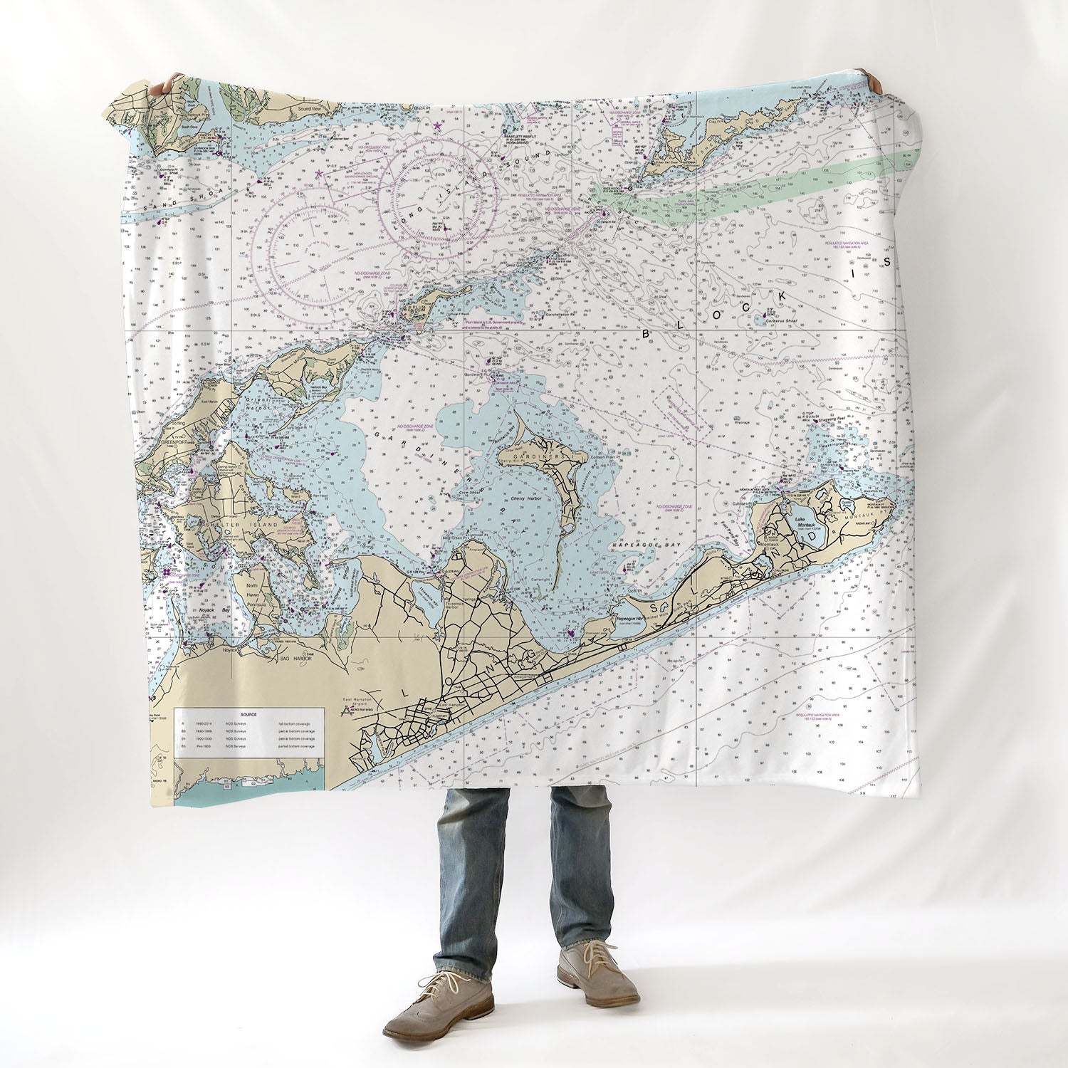 Long Island Sound - (Shelter Island to Montauk), NY Nautical Chart Blanket