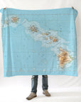 Hawaiian Islands Map Blanket