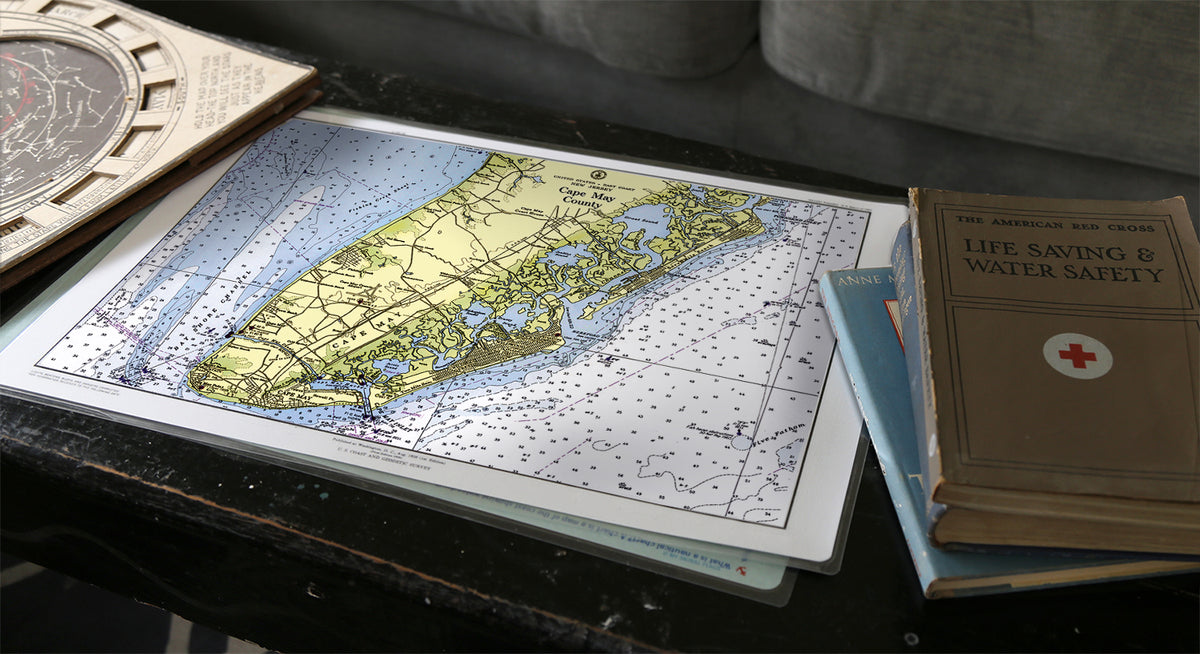 Cape May, NJ Nautical Chart Placemat
