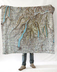 Finger Lakes, Canandaigua Lake, NY Topo Blanket