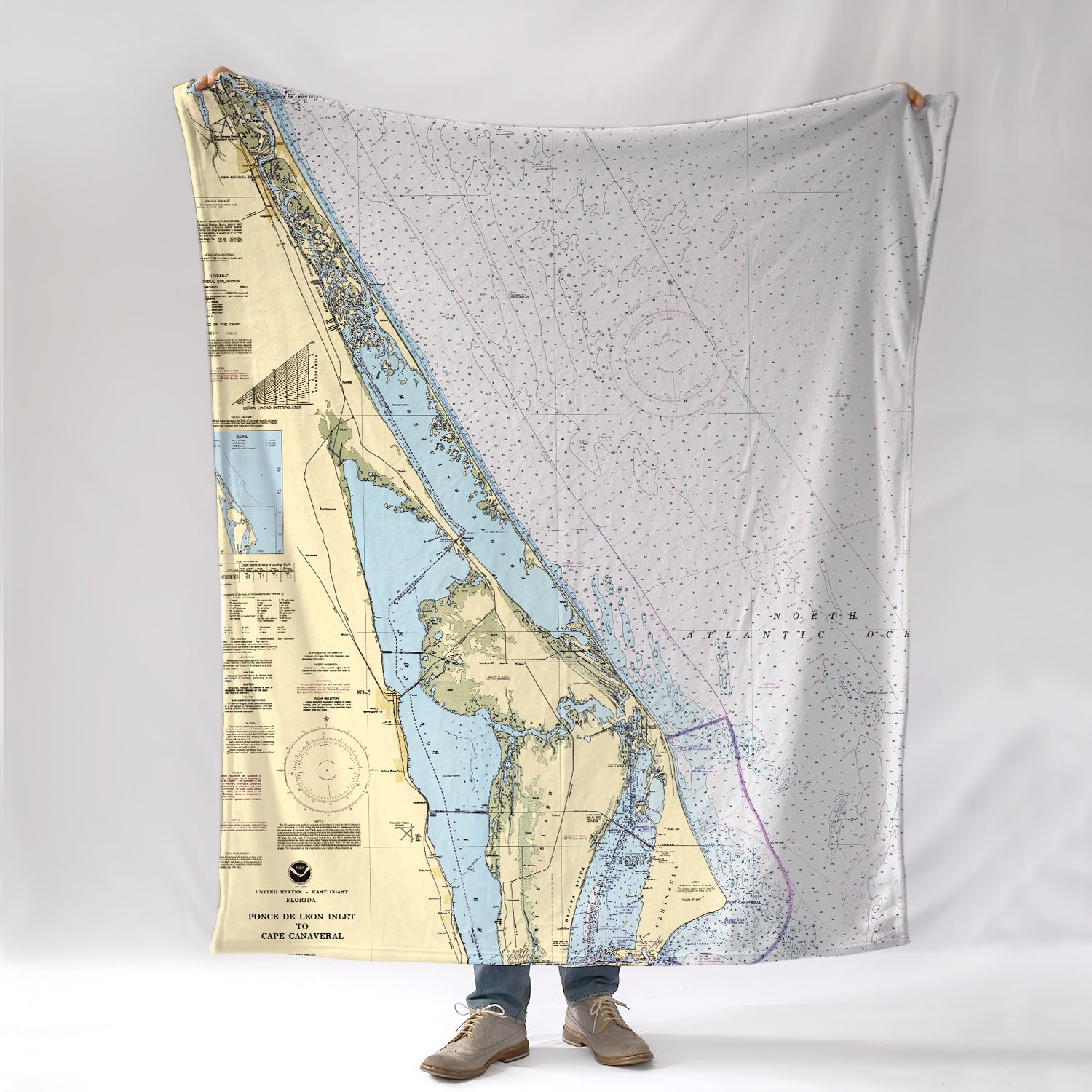 Cape Canaveral (Kennedy) Florida Map Blanket