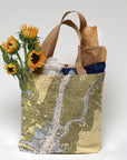 Hudson River Nautical Chart Tote