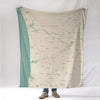 Ottowa County, MI Sea Glass Map Blanket