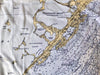 Key Largo, FL Nautical Chart Blanket