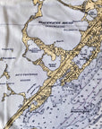 Key Largo, FL Nautical Chart Blanket