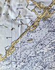 Key Largo, FL Nautical Chart Blanket