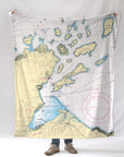 Madeline Island , WI Lake Superior Nautical chart Blanket