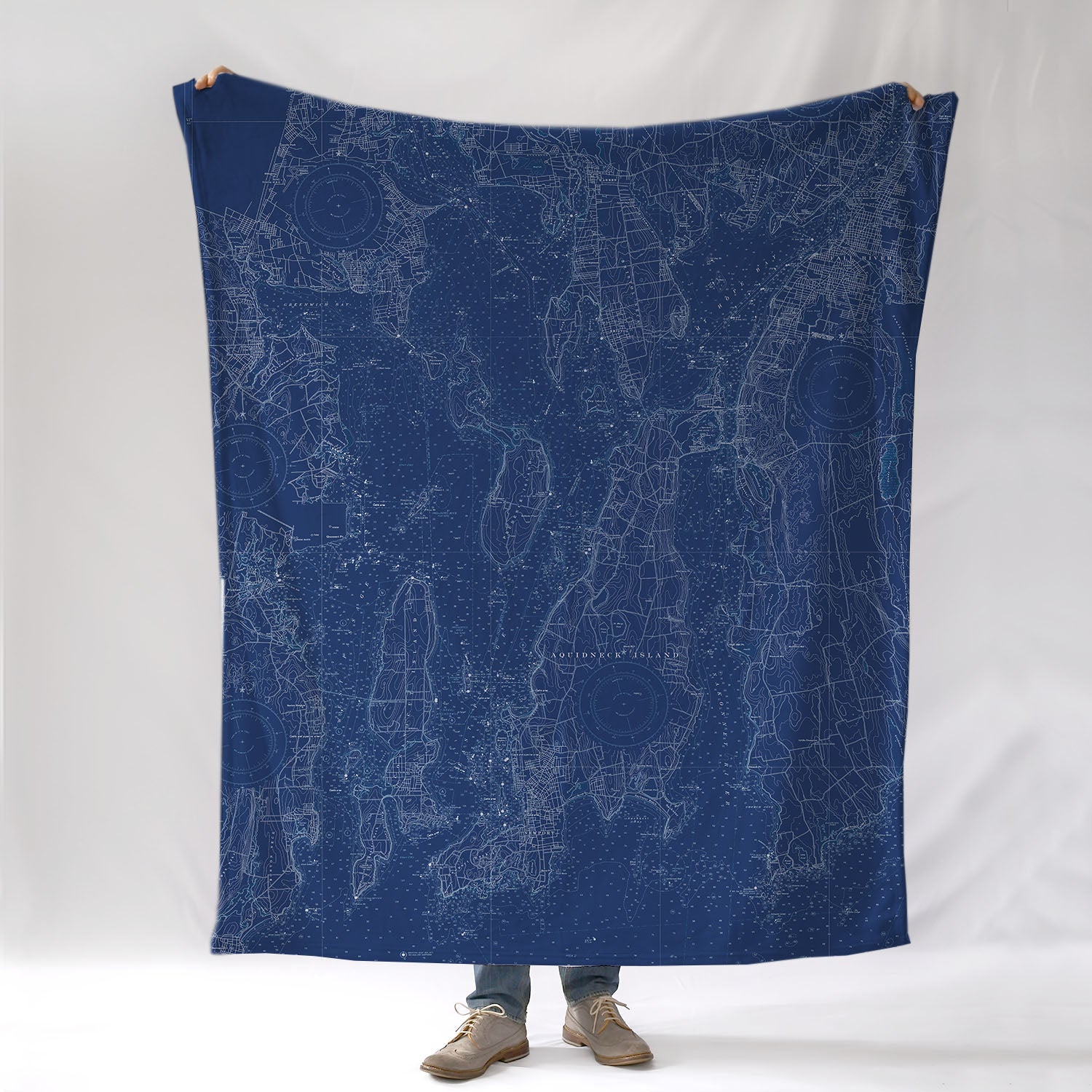 Newport, Aquidneck Island, RI Blueprint Blanket