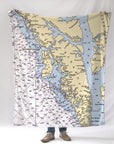 Sitka Nautical Chart Blanket