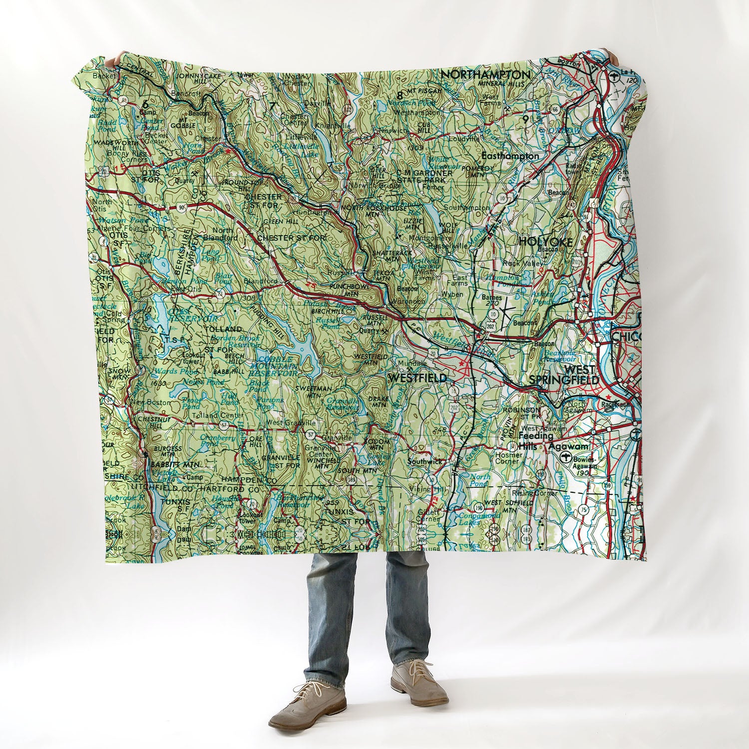 Agawam MA topo map Blanket