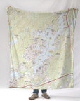 Lake Hopatcong, NJ Topo Map Blanket