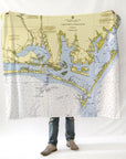 Beaufort, NC Nautical Chart (Cape Lookout Chart) Blanket