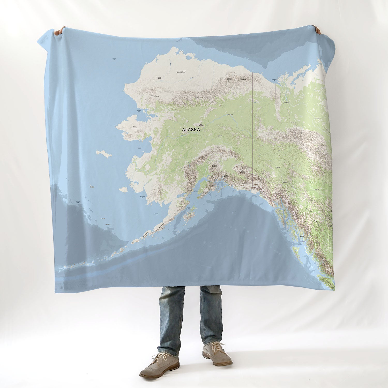 Alaska State Map Blanket