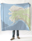 Alaska State Map Blanket