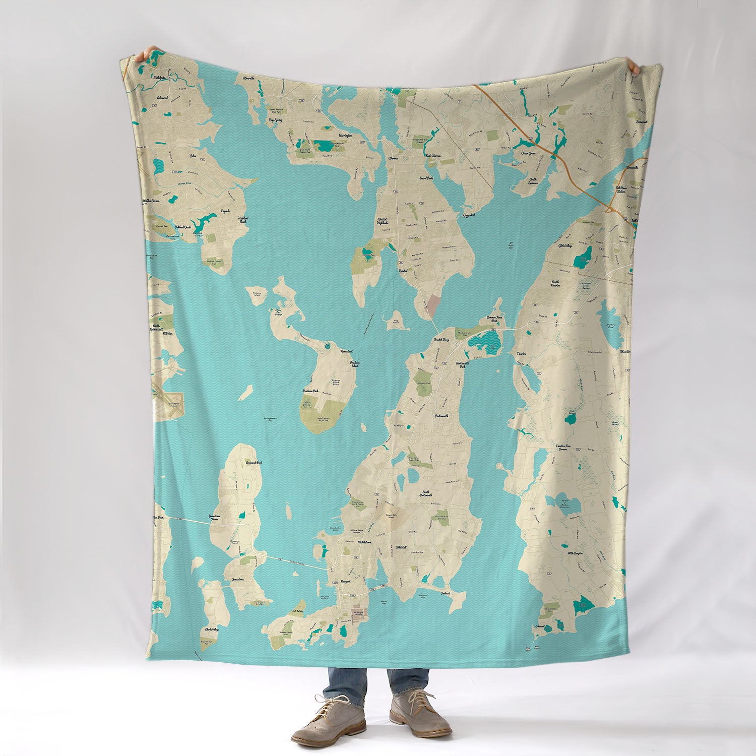 Newport, Aquidneck Island, RI Modern Wave Blanket