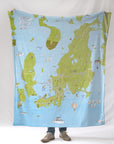 Newport, Aquidneck Island, RI Illustrated Map Blanket