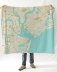 Charleston SC Modern Wave Blanket