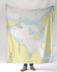 Sodus Bay, NY Nautical Chart Blanket