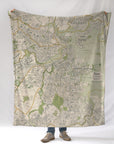 Boston Vintage Map Blanket