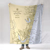 Asbury to Manaquan, New Jersey Chart (all water blue) Blanket