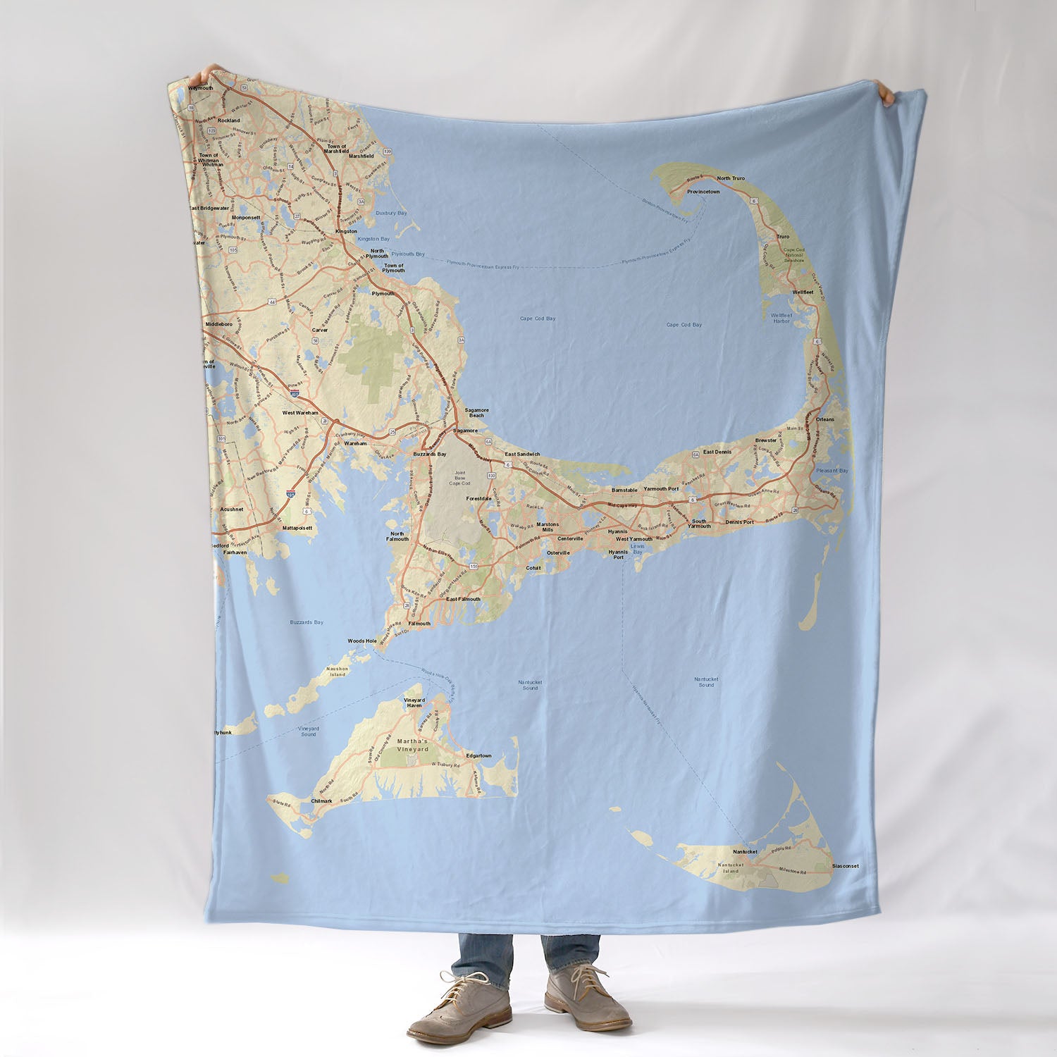 Cape Cod & The Islands Neighborhood-Style Map Blanket