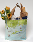 Fishers Island Illustrated Map Tote