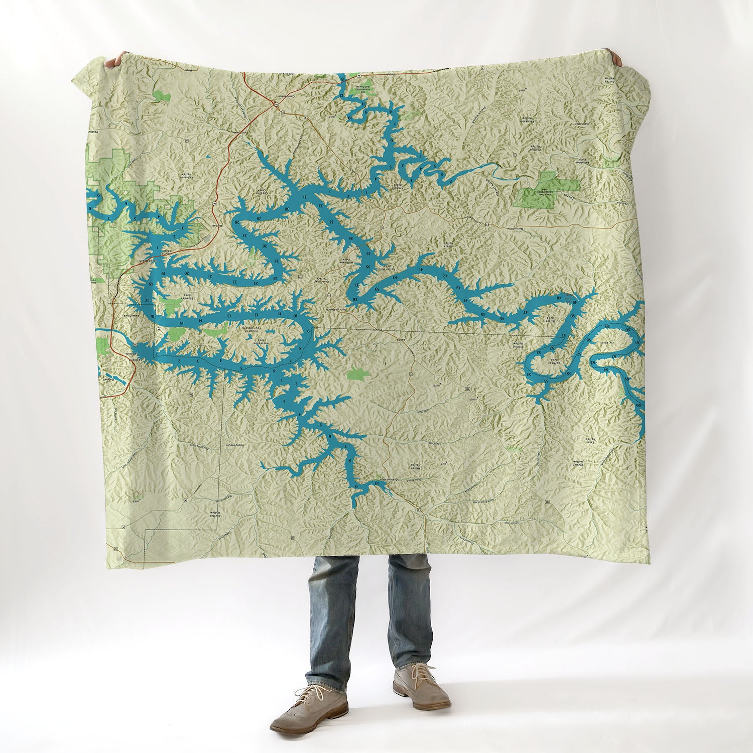 Lake of the Ozarks MO Charted Territory Blanket