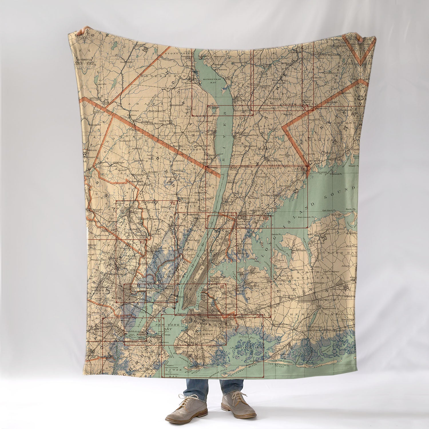 Hudson River 1891 Antique Blanket