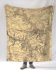 Anne Arundel County Maryland Chesapeake Bay Antique Map Blanket