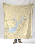 Lake Lanier GA Chart Blanket