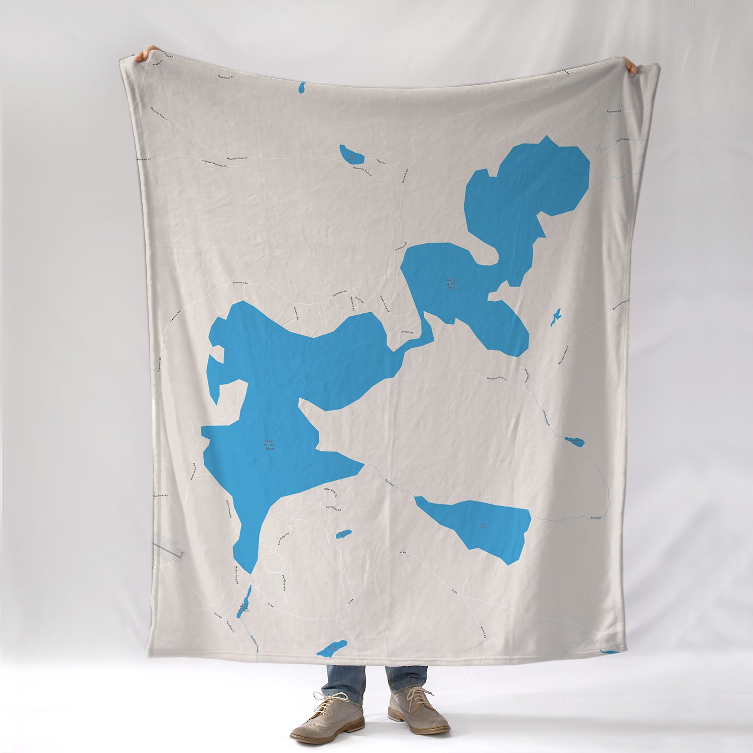 Wilson Pond ME Hometown Map Blanket