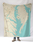 Chesapeake Bay Modern Wave Blanket