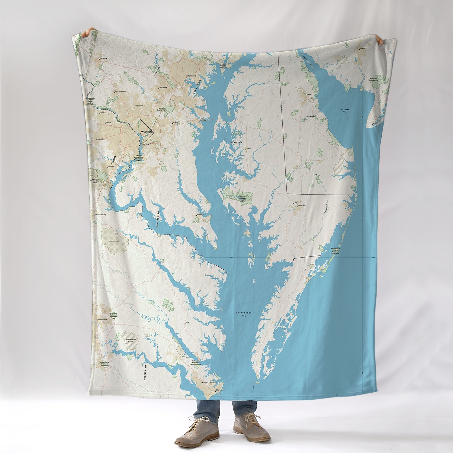 Chesapeake Bay Charted Territory Style Blanket