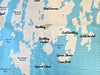 Boothbay Harbor, ME Modern Wave (Less Detail) Quick Dry Towel