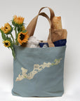 Fishers Island Urban Earth Style Map Tote