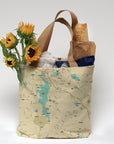 Lake Sunapee & Plesant Lake Modern Wave Tote