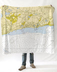 Harwich Port MA Nautical Chart Blanket