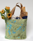 Saranac NY Topo Map - Fogartys Logo Tote