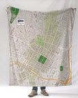 Yale University Campus Map Blanket