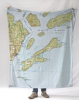 Madeline Island WI topo Blanket