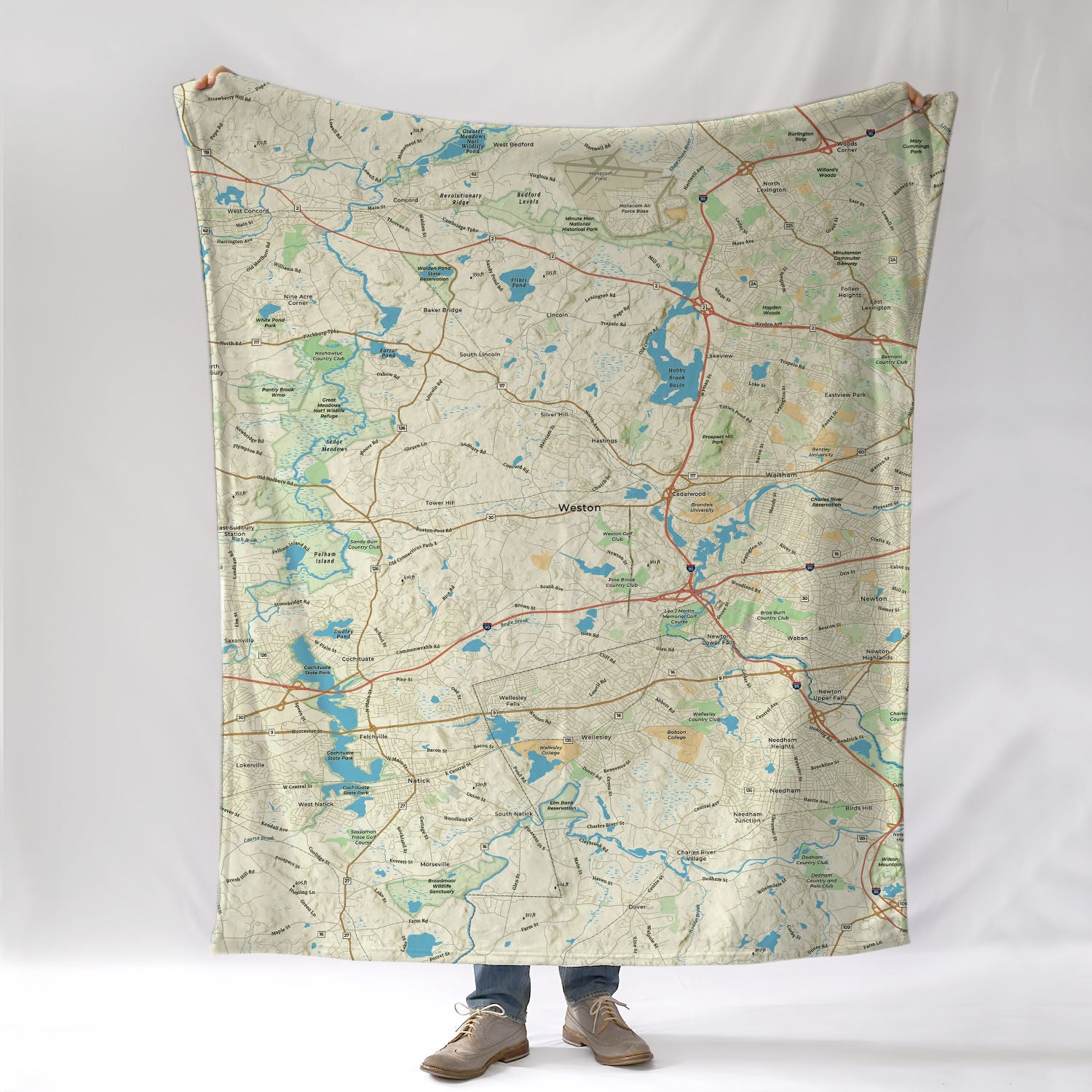 Weston MA Charted Territory Blanket